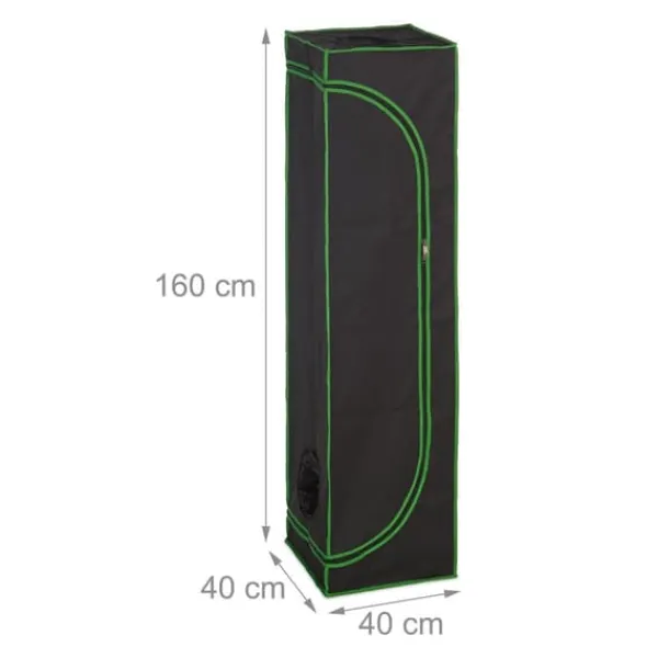 Kit Til Plante- & Urtedyrkning^Væksttelt, 120x40x40 cm, Sort