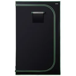 Clearance Væksttelt, 120x120x200 cm, Sort, Reflekterende Mylar, Indendørs Havebrug Kit Til Plante- & Urtedyrkning