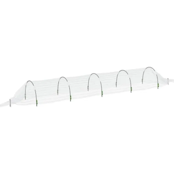 Drivhus^Væksttunneller til planter - 4 stk. 1,5x5 m | Materiale: Glasfiber og PP