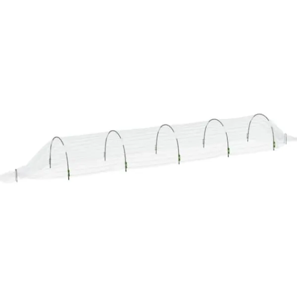 Drivhus^Væksttunneller til planter - 4 stk. 1,5x5 m | Materiale: Glasfiber og PP