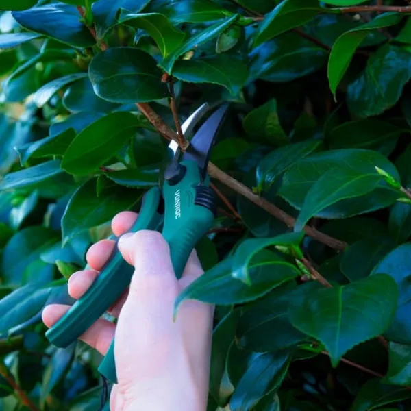 Vonroc Haveværktøj^Beskæresaks | non-stick belægning | til beskæring af blomster og unge skud op til Ø15mm