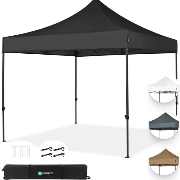 Discount Easy-Up Party Telt - 3x3 m | Sort Telte & Lysthuse