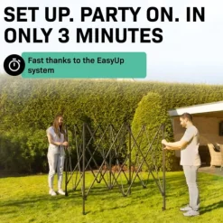Discount Easy-Up Party Telt - 3x3 m | Sort Telte & Lysthuse