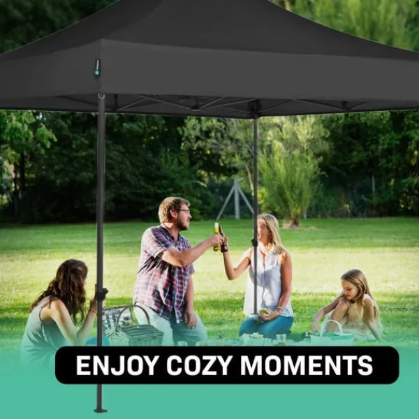 Discount Easy-Up Party Telt - 3x3 m | Sort Telte & Lysthuse