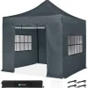 Sale Easy-Up Party Telt - 3x3 m | Sæt inkl. sidevægge - Grå Telte & Lysthuse