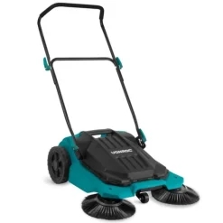 Vonroc Havemaskiner^Fejemaskine - manuel | 65 cm fejebredde | Til Store og Hårde Overflader Inde og Ude | 18 liters beholder | 2600m²/t
