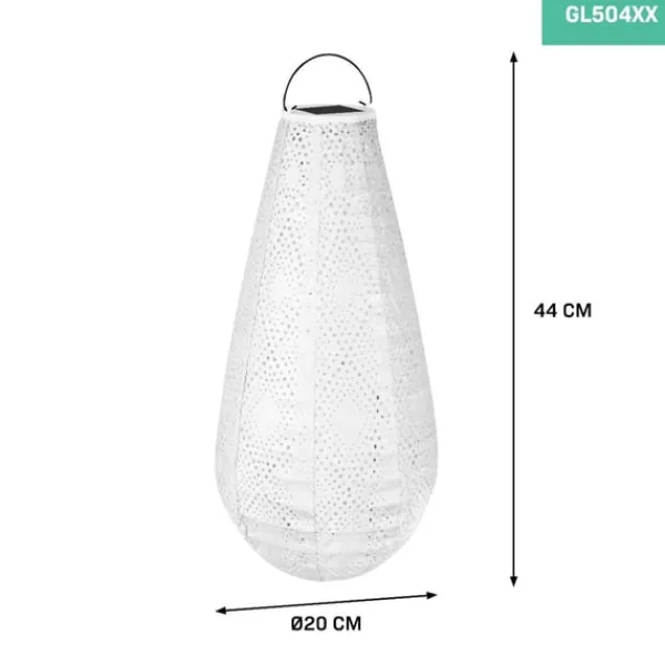 Hot Havelampe - Solar - Solcelle | Luna Drop | 400x200mm | LED | Ice Havedekorationer