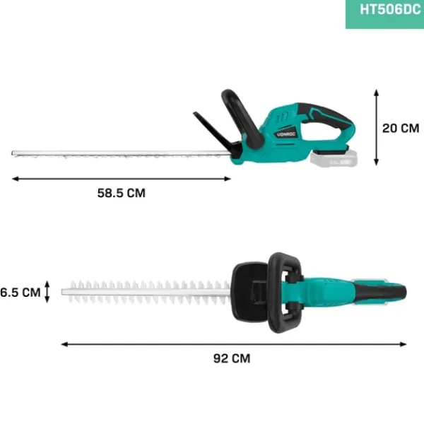 Vonroc Havemaskiner^Hækkeklipper 20V - Save længde 520mm - Klippebredde 14mm | Solo | Ekskl. Akku og op-lader