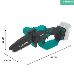 Vonroc Havemaskiner^Kædesav 20V - Mini - 152mm | Kompakt & Kraftfuld | Solo | Ekskl. akku, oplader & tilbehør