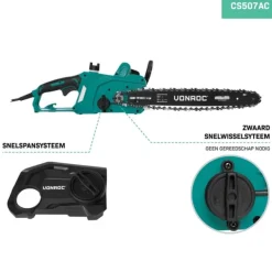 Vonroc Havemaskiner^Kædesav 2000W – 40 cm