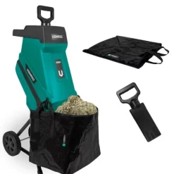 Kompostkværn 2500W - Til grene op til Ø45mm | Inkl. 45L opsamlingspose Havemaskiner
