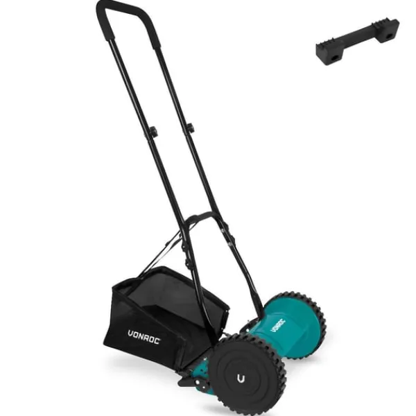 Discount Plæneklipper - Håndskubber - Manuel - 300 mm | 14L | 4 justerbare højdeindstillinger | inkl. vægbeslag Havemaskiner