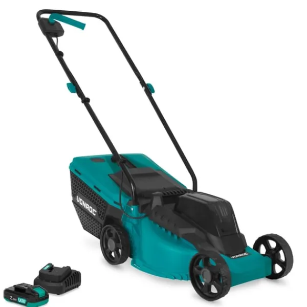Online Plæneklipper 20V – 32 cm | 30L | Drift på én akku! | Inkl. 2.0Ah Akku og oplader Havemaskiner