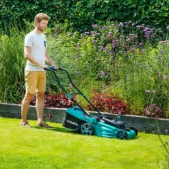 New Plæneklipper 40V - 4.0Ah - 38cm | 45L | Støjsvag & Kraftfuld | Inkl. 2x 4.0Ah akku og dobbeltoplader Havemaskiner