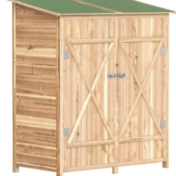 Skure, Garager & Carports^Værktøjsskur med bord, Tällved, 140 x 75 x 157 cm