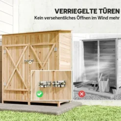 Best Værktøjsskur med bord, Tällved, 140 x 75 x 157 cm Skure, Garager & Carports