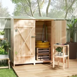 Best Værktøjsskur med bord, Tällved, 140 x 75 x 157 cm Skure, Garager & Carports
