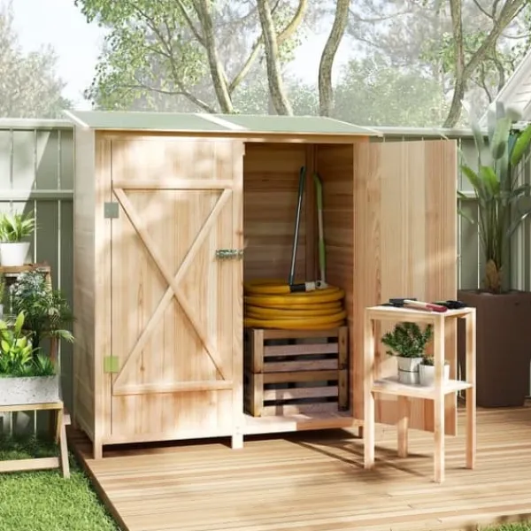Best Værktøjsskur med bord, Tällved, 140 x 75 x 157 cm Skure, Garager & Carports