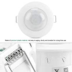 Bevægelsesdetektorer^110V-240V Justerbar Kropsbevægelse Bevægelse Loft Infrarød Sensor Detektor Lyspære Afbryder