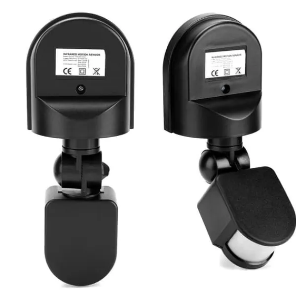 Outlet 110V-240V justerbar PIR kropsbevægelse infrarød sensor detektor lyspære afbryder (sort) Bevægelsesdetektorer