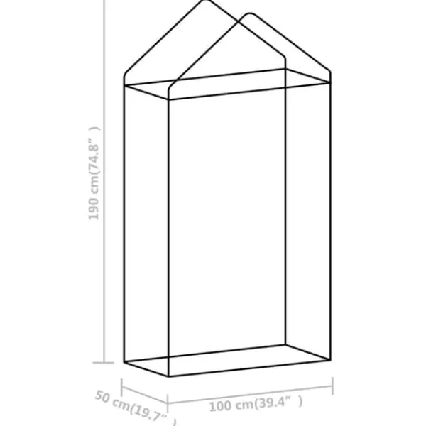 Drivhus^Växthus med stålram och PE-nättyg – Skydd för frukt och grönsaker | Storlek: 1x0,5x1,9 m | Yta: 0,5 m²