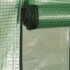 Drivhus^Växthus med stålram och PE-nättyg – Skydd för frukt och grönsaker | Storlek: 1x0,5x1,9 m | Yta: 0,5 m²