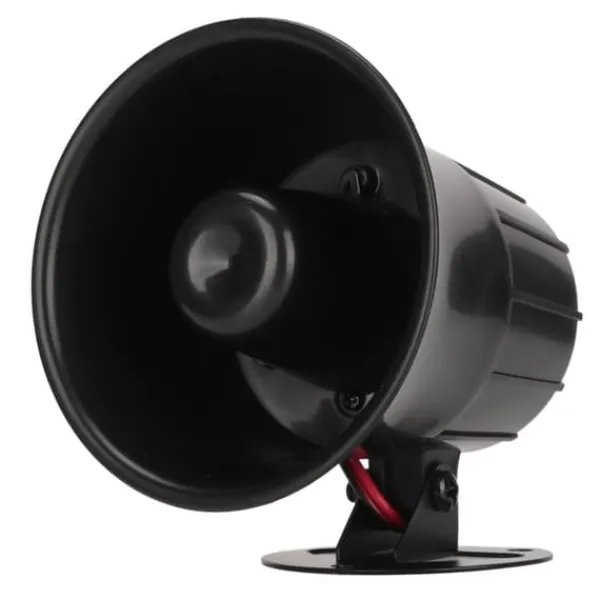 Sikkerhedslamper^15W hög decibel sirenhorn trådanslutet trädgård inbrottslarm horn larmsystem Siren DC6‑12V