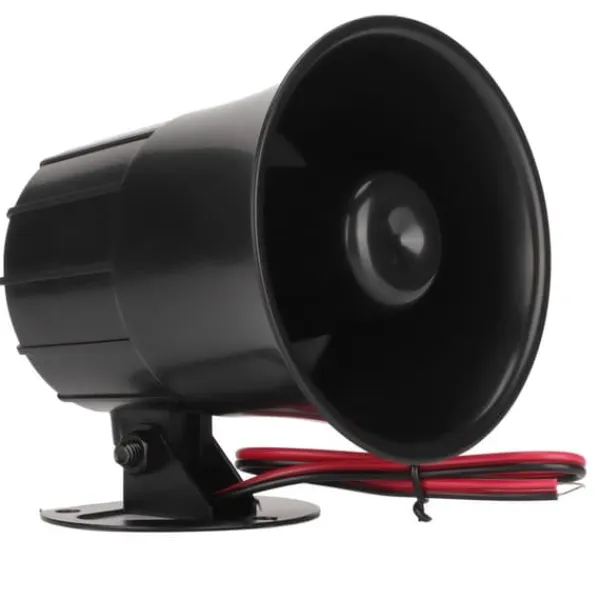 Sikkerhedslamper^15W hög decibel sirenhorn trådanslutet trädgård inbrottslarm horn larmsystem Siren DC6‑12V