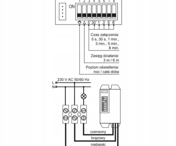 Clearance 800W PIR 120/360 graders miniature bevægelsessensor med MCR08 sonde Bevægelsesdetektorer