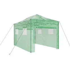 Best Walk-in drivhus med stålramme - Industrielt design | Størrelse: 280x410x315 cm | Farve: Grøn Drivhus