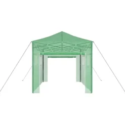 Best Walk-in drivhus med stålramme - Industrielt design | Størrelse: 280x410x315 cm | Farve: Grøn Drivhus
