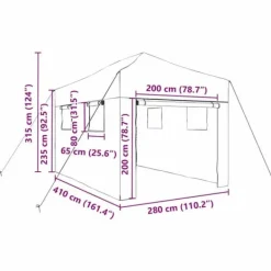 Best Walk-in drivhus med stålramme - Industrielt design | Størrelse: 280x410x315 cm | Farve: Grøn Drivhus