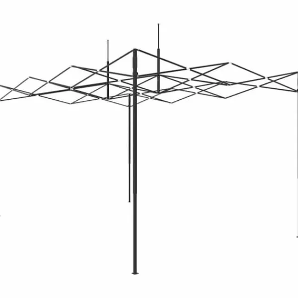 Drivhus^Walk-in drivhus med stålramme - Industrielt design | Størrelse: 290x430x315 cm | Farve: Grøn