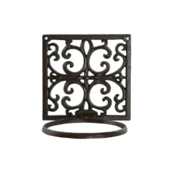Krukker & Plantebeholdere^Wall Support for Hanging Flower Pots Home ESPRIT Dark brown Iron 18 x 17,5 x 18 cm