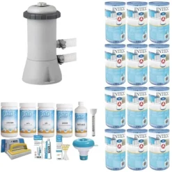 Hot WAYS - Poolvedligeholdelse - Pakke Medium Deluxe & filterpumpe 2271 L/h & 12 filtre Type A Pool- & Spatilbehør