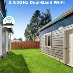 WiFi Sikkerhedskamera, 4MP Opløsning, Dual Band 2.4/5GHz, Digital Zoom 4X, PoE og DC Strømforsyning, Menneske- og Køretøjsdetektion Sikkerhedsmonitorer & Videokameraer