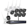 WiFi-sikkerhedskamerasystem, 5 MP NVR, AI menneskelig detektion, 8 kameraer, indbygget harddisk, ingen Sikkerhedsmonitorer & Videokameraer