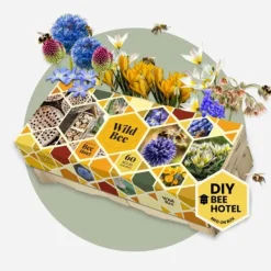 Online Wild Bee Hotel Box - 60 blomsterløg - Byg bihotel instruktion - Vinterhårdfør Frø