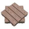 Hot WPC terrassefliser - Kliksystem - 22-pak - 30×30 cm - 20 mm Tykkelse - Præget træstruktur - Bæreevne 500 kg - Mørk khaki Havedekorationer