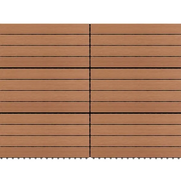 Havedekorationer^WPC-fliser 60 x 30 cm 6 stk. 1 m² brun - Terrasseflise - Terrassefliser - Home & Living