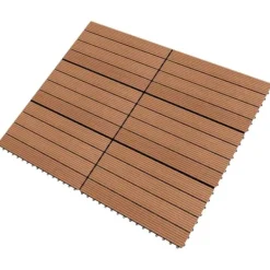 Havedekorationer^WPC-fliser 60 x 30 cm 6 stk. 1 m² brun - Terrasseflise - Terrassefliser - Home & Living