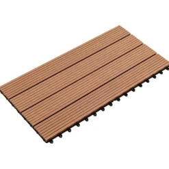 Havedekorationer^WPC-fliser 60 x 30 cm 6 stk. 1 m² brun - Terrasseflise - Terrassefliser - Home & Living