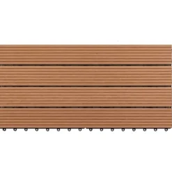 Havedekorationer^WPC-fliser 60 x 30 cm 6 stk. 1 m² brun - Terrasseflise - Terrassefliser - Home & Living