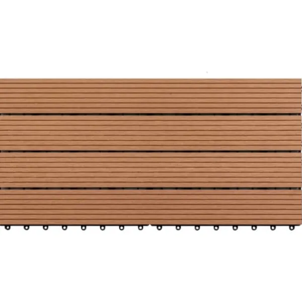 Havedekorationer^WPC-fliser 60 x 30 cm 6 stk. 1 m² brun - Terrasseflise - Terrassefliser - Home & Living