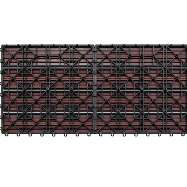Havedekorationer^WPC-fliser 60 x 30 cm 6 stk. 1 m² brun - Terrasseflise - Terrassefliser - Home & Living