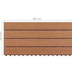 Havedekorationer^WPC-fliser 60 x 30 cm 6 stk. 1 m² brun - Terrasseflise - Terrassefliser - Home & Living