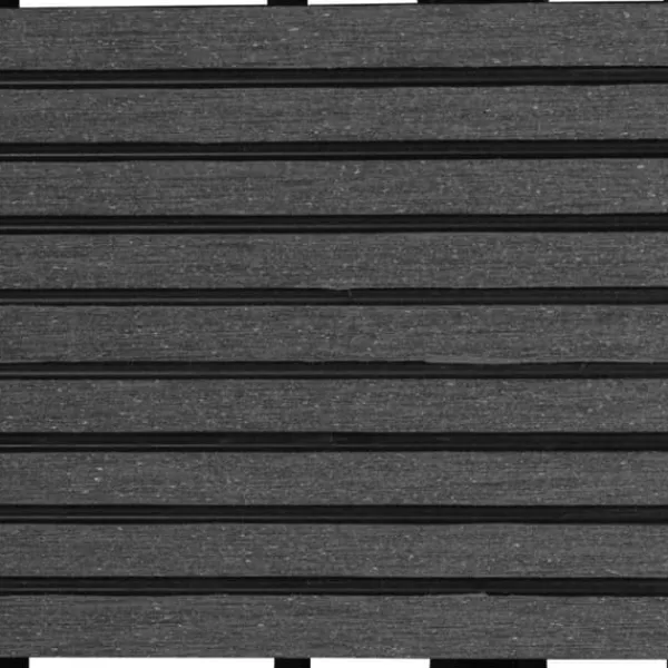 Havedekorationer^WPC-fliser 30 x 30 cm 11 stk. 1 m2 grå - Terrasseflise - Terrassefliser - Home & Living