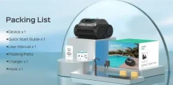 Pool- & Spatilbehør^WYBOT C1 Batteridrevet robotpoolrenser - 150 min. driftstid - 2642GPH sugning - Bluetooth/app-styring - til pools op til 150 m²
