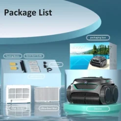Pool- & Spatilbehør^WYBOT C2 Vision Robotic Pool Cleaner - Smart Vision Navigation - 180 min driftstid - 8 rengøringstilstande - Til pools op til 180㎡