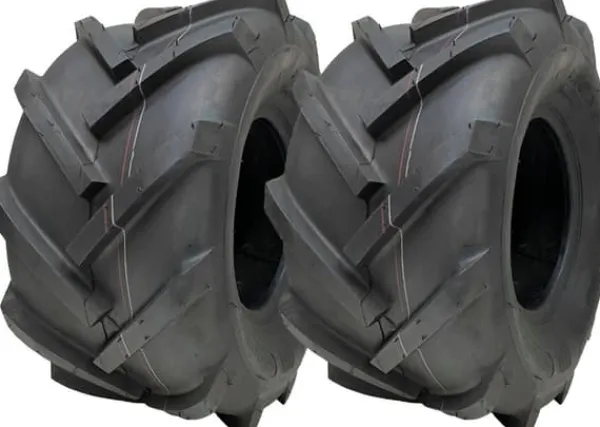 Sale 18x9.50-8 Dæk til industrianlæg med åben midte, spalte, rotovator og fælg - sæt med 2 stk. Havemaskiner